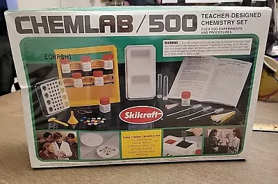 Skilcraft Chemlab 500 Chemistry Lab Set 500 Experiments Homeschool Vintage NIB • $29.99