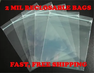 6  X 10  ZIP SEAL BAGS CLEAR 2 MIL PLASTIC RECLOSABLE LOCK MINI BAGGIES PCS • $188.74