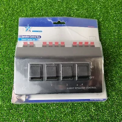 Hq 4 Way Stereo Speaker Control Switching Box Brand New In Unopened Packaging • £19.99