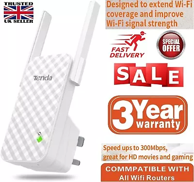 WiFi Booster Internet Extender Virgin Media Range Repeater Home Network Office • £16.85