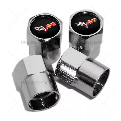 4pcs Hex Fit Corvette Car Wheels Tire Air Valve Caps Stem Dust Cover Sport Decor • $7.99