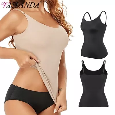 Women Seamless Slim Cami Vest Tummy Control Body Shaper Compression Tank Top UK • £6.79