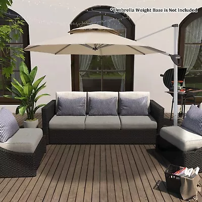 Clihome 10ft Outdoor Patio Cantilever Umbrella Market Umbrella Sun Shade • $384.25