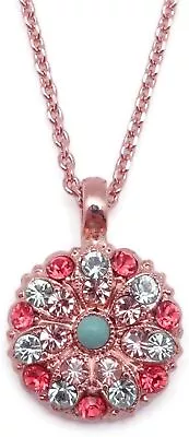 Mariana Boloria Dia Pink Green Peach Mix Rose Gold Guardian Angel Necklace 1120 • $51.80