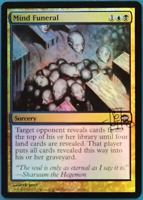 Mind Funeral FOIL Alara Reborn NM Uncommon SIGNED CARD (419201) ABUGames • $9.95