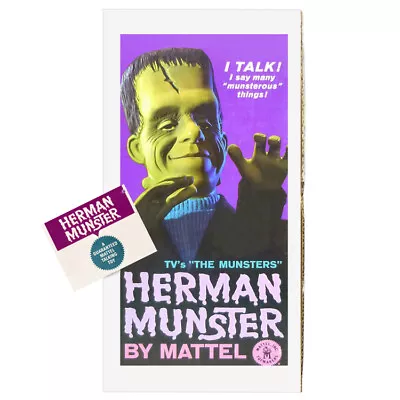 Mattel Herman Munster PUPPET BOX & HANG TAG • $49.99