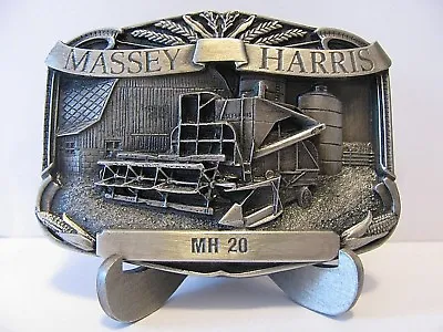 Massey Harris MH 20 SP Combine Pewter Belt Buckle 1986 Limited Ed 550/5000 Farm • $38.99