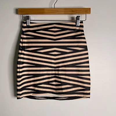 Black Milk Women's Size Small TAPE Skirt Short Tube Pencil Pink Black Stripes • $24.50