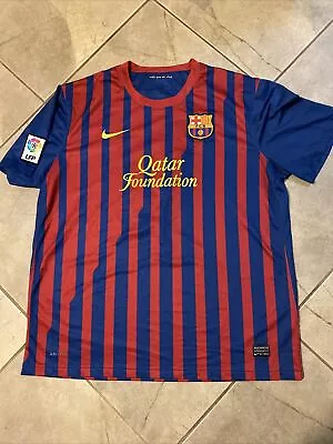 2013/14 Xavi Hernandez FC Barcelona Nike Vintage Soccer Jersey Mens XXL #6 • $110