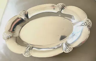 Art Nouveau Silver Plate Platter Oval  12.5 X 7.5 • $5