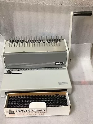 Used Ibico Ibimatic Manual Heavy Duty Punch / Comb Binding Machine With Combs O1 • $59.95