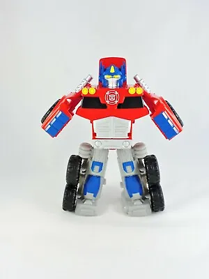 OPTIMUS PRIME Megabots TRANSFORMERS Rescue Bots 10-in COMPLETE Truck PlaySkool • $9.74