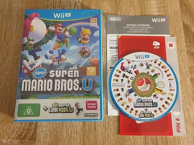 ⭐ NEW SUPER MARIO BROS U & LUIGI U ⭐ Nintendo Wii U ✅ COMPLETE ✅ 🆓📫 • $35