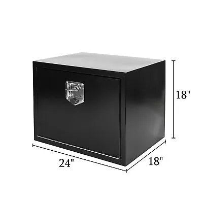 18 In. X 18 In. X 24 In. Black Iron Underbody Truck Storage Tool Box W/Lock • $146.66