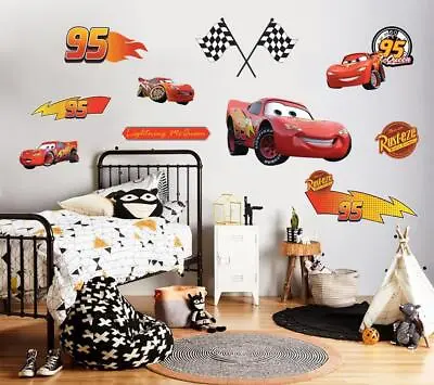 LIGHTNING MCQUEEN Disney Cars Wall Sticker Decal Decor Art Bedroom WC371 • $16.55