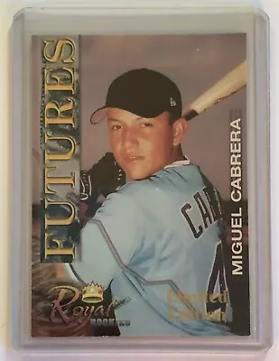 Miguel Cabrera 2001 Royal Futures GOLD Limited Edition SP RC #16 Triple Crown • $150