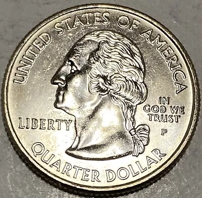 2007 P Montana State Quarter - BU - Obverse Grease Struck Through Error. • $2.50