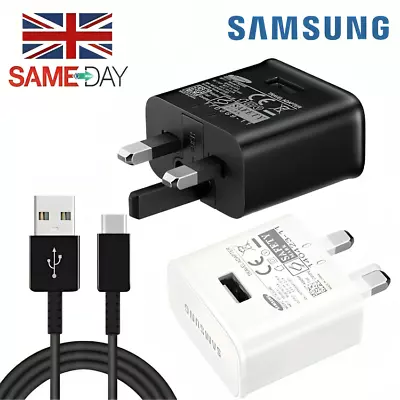 For Samsung Super Fast Charger Plug & Cable For Samsung Galaxy Phones Data Sync • £2.97