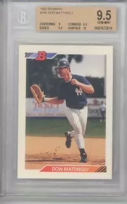 1992 Bowman Don Mattingly (#340) BGS9.5 BGS • $109.97