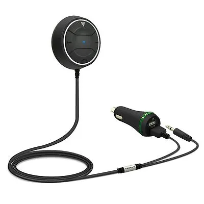 Bluetooth 5.0 Handsfree Car Kit Bluetooth Music Audio Receiver Wireless NFC AUX • £19.95