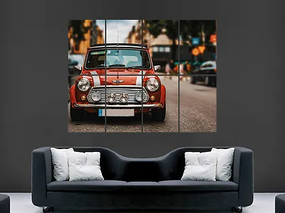 Mini Cooper S Classic Car Poster City Street Europe  Art Picture Print Large • £18.75