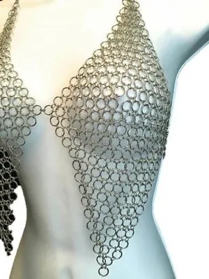 Chainmail Halter Bra Clothing Viking Aluminum Chain Mail Sexy Style • $67.64
