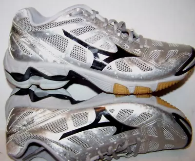 Mizuno Wave Lightning RX2 Volleyball Shoes Silver ShimmR 4301557390 Women's 8.5M • $28.88