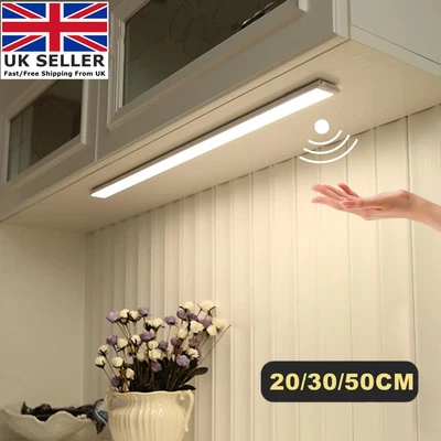 £5.21 • Buy LED PIR Motion Sensor Strip Light Magnetic Cabinet Closet USB Rechargeable Lamp