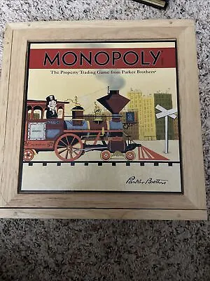 Monopoly 2001 Commemorative Nostalgia Edition Board Game Wooden  Complete • $45