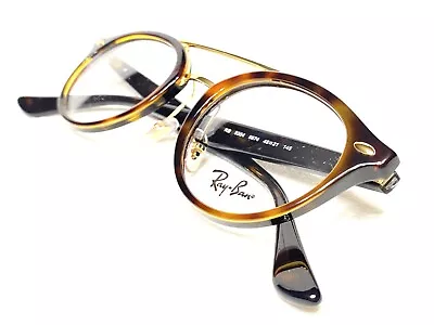 NEW Ray Ban RB5354 5674 Unisex Tortoise & Gold Round Eyeglasses Frames 48/21~145 • $129.99