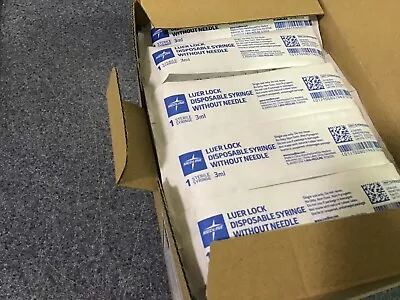 Medline Syringe 3ml Luer Lock Disposable - Box Of 100  -Free Shipping • $14.94