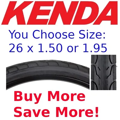 Kenda Kwest K193 26x1.50 Or 26x1.95 Bike Tire MTB Fast Slick Commuter 26  • $16.90