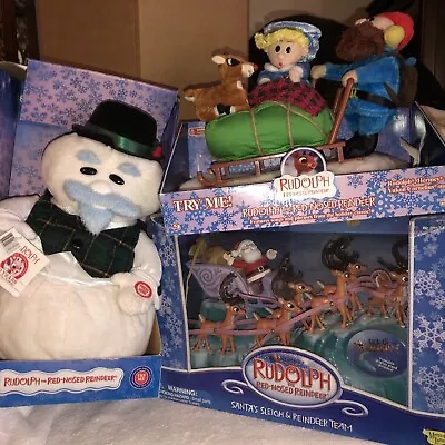 Memory Lane Rudolph-Red Nose Reindeer Santa's Sleigh-Sam-Hermey-Yukon Cornelius • $220