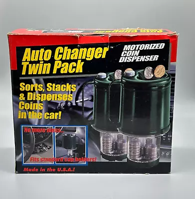 Vintage Auto Changer Twin Pack Motorized Coin Dispensers / New In Box • $18