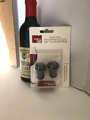 $10.99 • Buy 2 Bottle Stoppers, Vacu Vin Wine Saver Vacuum Stoppers