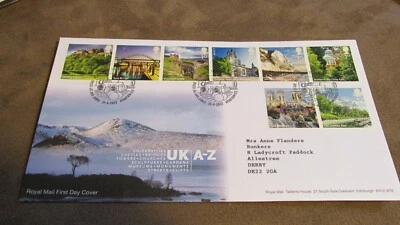 2012 FDC GB Cover - UK A-Z Landscapes - Stirling Newcastle York London Zoo ++ • £1.60
