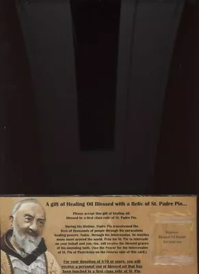 Healing Oil Blessed With A Relic Of St. Padre Pio /sealed Prayer Card /*rarest* • $10