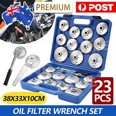 23 Piece Cup Type Oil Filter Wrench Tool Set Removal Socket Kit Automotive Shop • $49.95