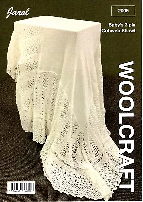 £3.50 • Buy JAROL Knitting Pattern 2005 3Ply Cobweb Shawl
