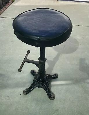 Vintage Cast Iron Bar Stool By Lee’s Bars’n Stools 30” Tall • $100