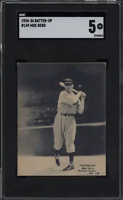 1934-36 Batter-Up #149 MOE BERG Boston Red Sox SGC EX 5+++ A Hi End Beauty! • $1800