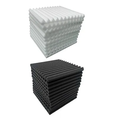 £25.94 • Buy UK White/Black Acoustic Wall Panels Noise Sound Proofing Pads Studio Foam Panels