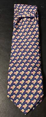 Vineyard Vines Holiday Thanksgiving Turkey Whale Printed Silk Tie - Made In USA • $25