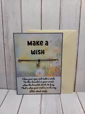 Dandelion Make A Wish Wish Bracelet With A Coloured Envelope.  • £2.75