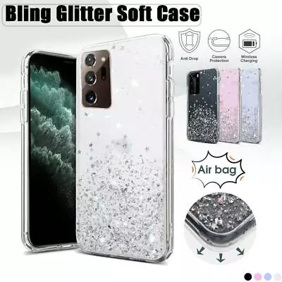 For Samsung Galaxy S20 FE S21 Ultra S20 Shockproof Bling Glitter Soft Case Cover • $7.36