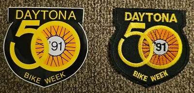 1991 DAYTONA BIKE WEEK PATCH & STICKER Harley Davidson & The Marlboro Man Jacket • $24.99