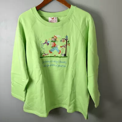 Quacker Factory Women’s Sweatshirt Sz 1X Easter Spring NWOT # C80-A • $29.95
