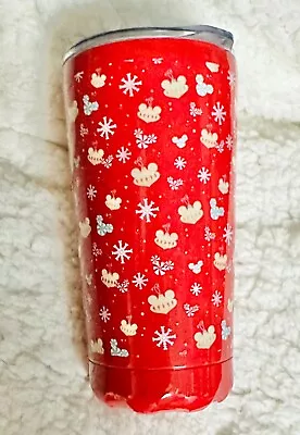 DISNEY MICKEY MOUSE Stainless Steel Christmas Red Tumbler NEW • $15