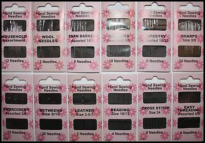 £1.89 • Buy Hand Sewing Needles Cross Stitch/tapestry/wool/sharps/leather/darners/beading