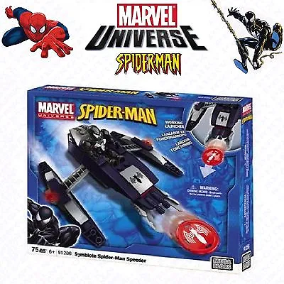 Mega Bloks Marvel Symbiote Spider-Man Speeder 91286 75 Pcs Compatible With Other • £14.99